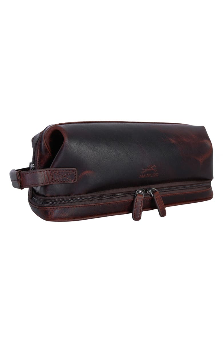Mancini Buffalo Collection Organizer Toiletry Bag, Alternate, color, Brown