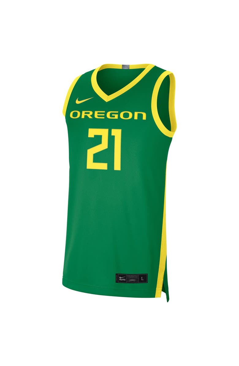 Nike Men's Nike #21 Green Oregon Ducks Limited Basketball Jersey, Alternate, color, Apple Green