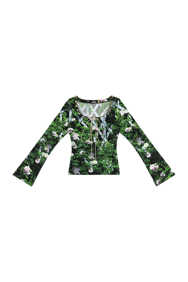 Yvette Long Sleeve, Main, color, Leafy Rose Trellis