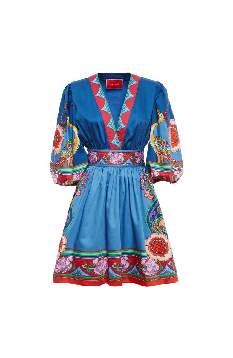 La DoubleJ Margherita Dress Taormina Placée Navy, Alternate, color, 