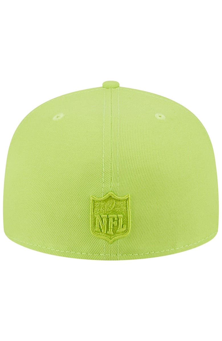New Era Men's New Era Neon Green Jacksonville Jaguars Color Pack Brights 59FIFTY Fitted Hat, Alternate, color, 