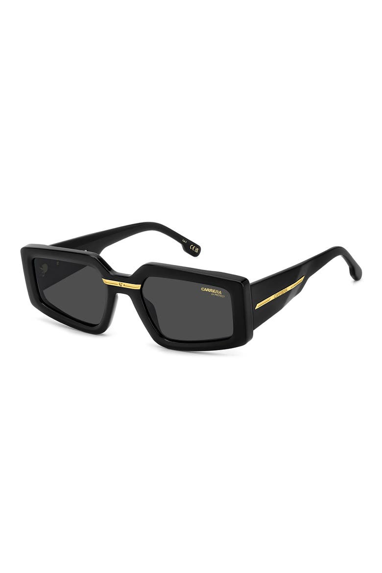 Victory 55mm Square Geometric Sunglasses, Alternate, color, BLACK GOLD/ GREY