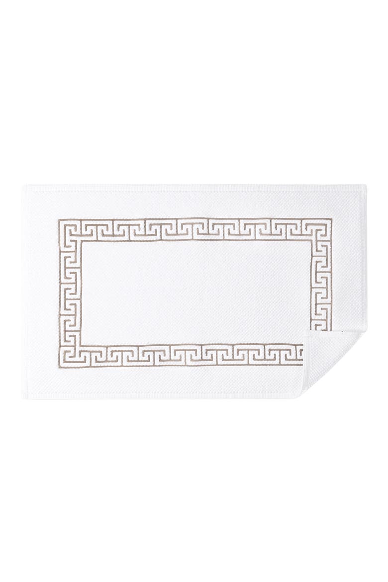 Adelphi Bath Rug, Main, color, WHITE/ TRUFFLE