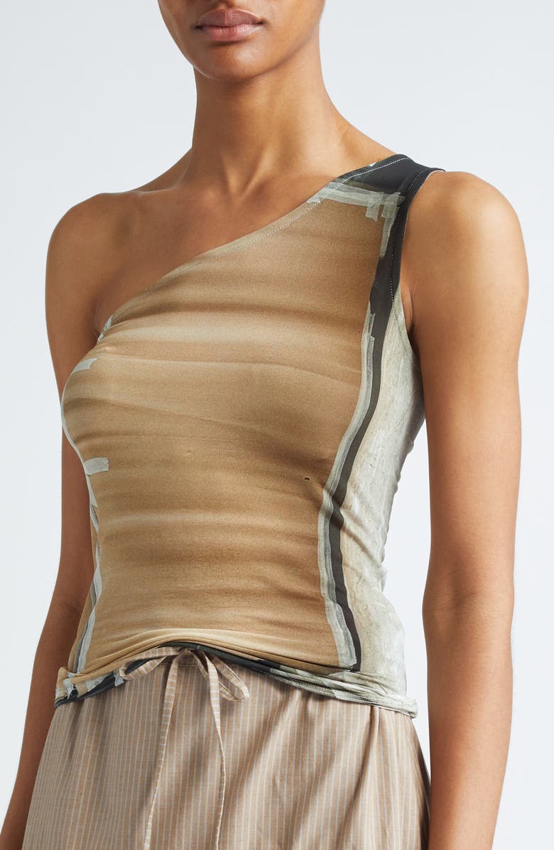 Paloma Wool Colu Construction Print One-Shoulder Top, Alternate, color, 