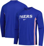 Nike Men's Nike Royal Philadelphia 76ers 2025/26 Authentic Pre-Game Legend Dri-FIT Long Sleeve Shooting Shirt