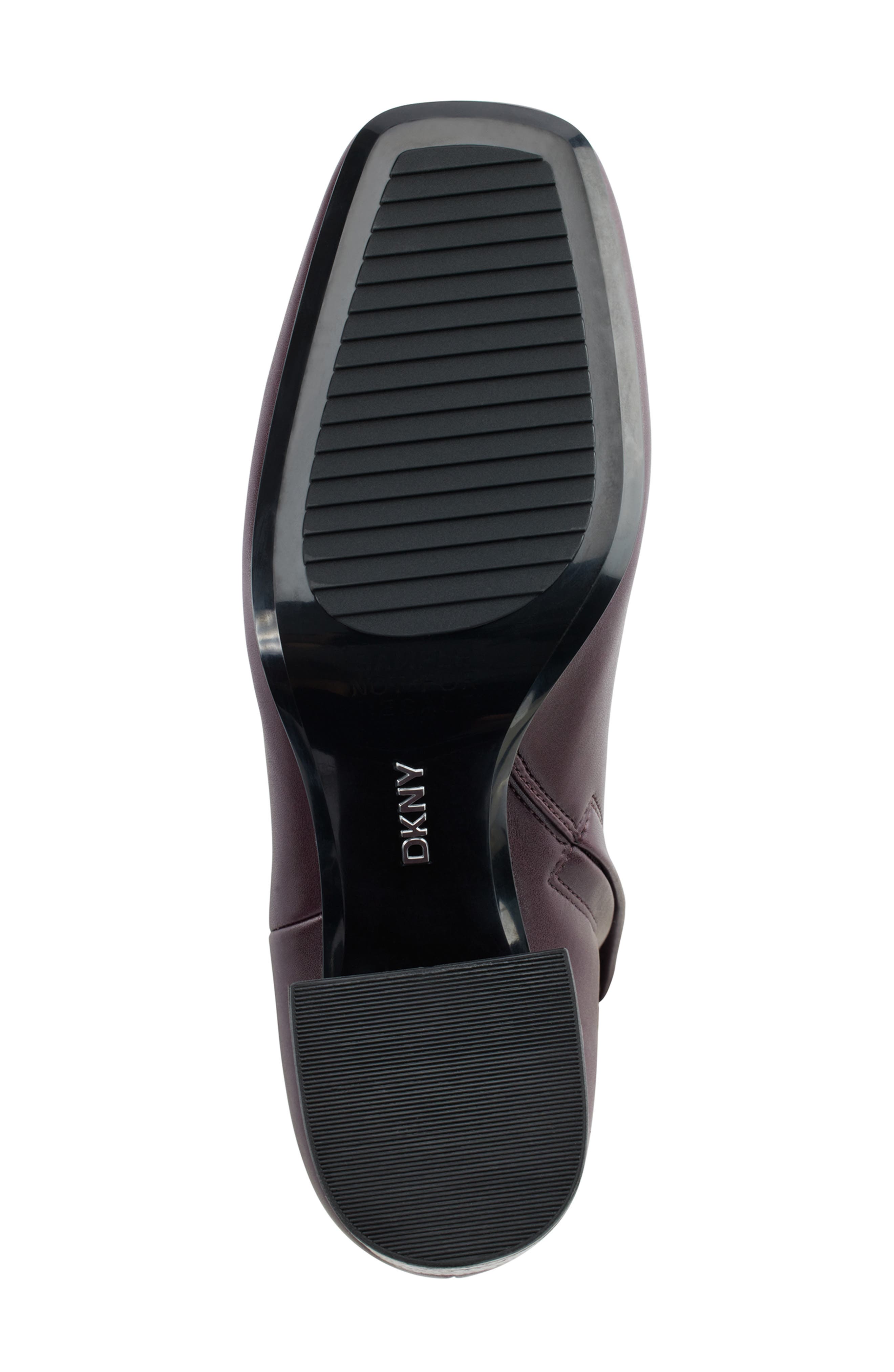 DKNY Steph Square Toe Bootie, Alternate, color, Dark Cherry