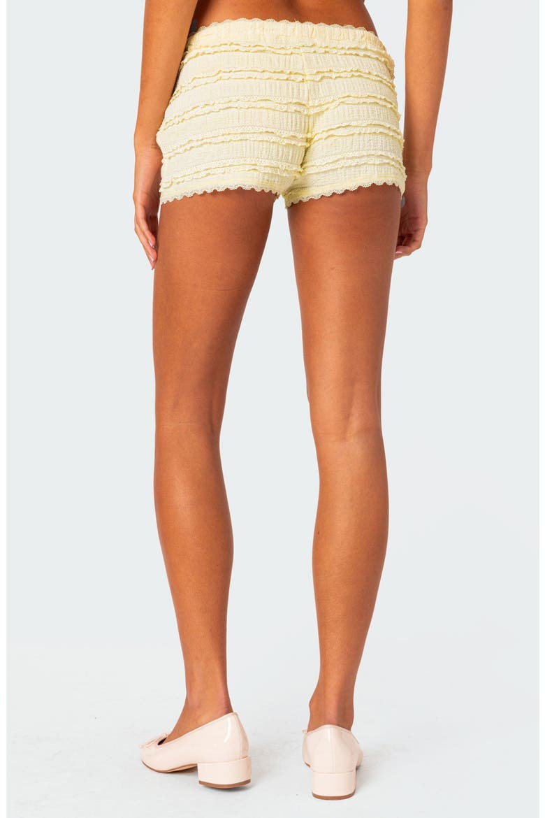 Lucy Ruffle Lace Shorts, Alternate, color, YELLOW