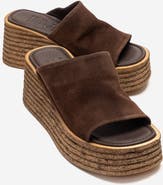 Forever & Always Shoes Marc Leather Wedge Sandal