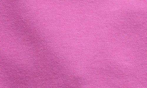 Habitual Kids Ruffle Trim French Terry Sweatshirt & Roll Cuff Knit Jeans Set In Pink