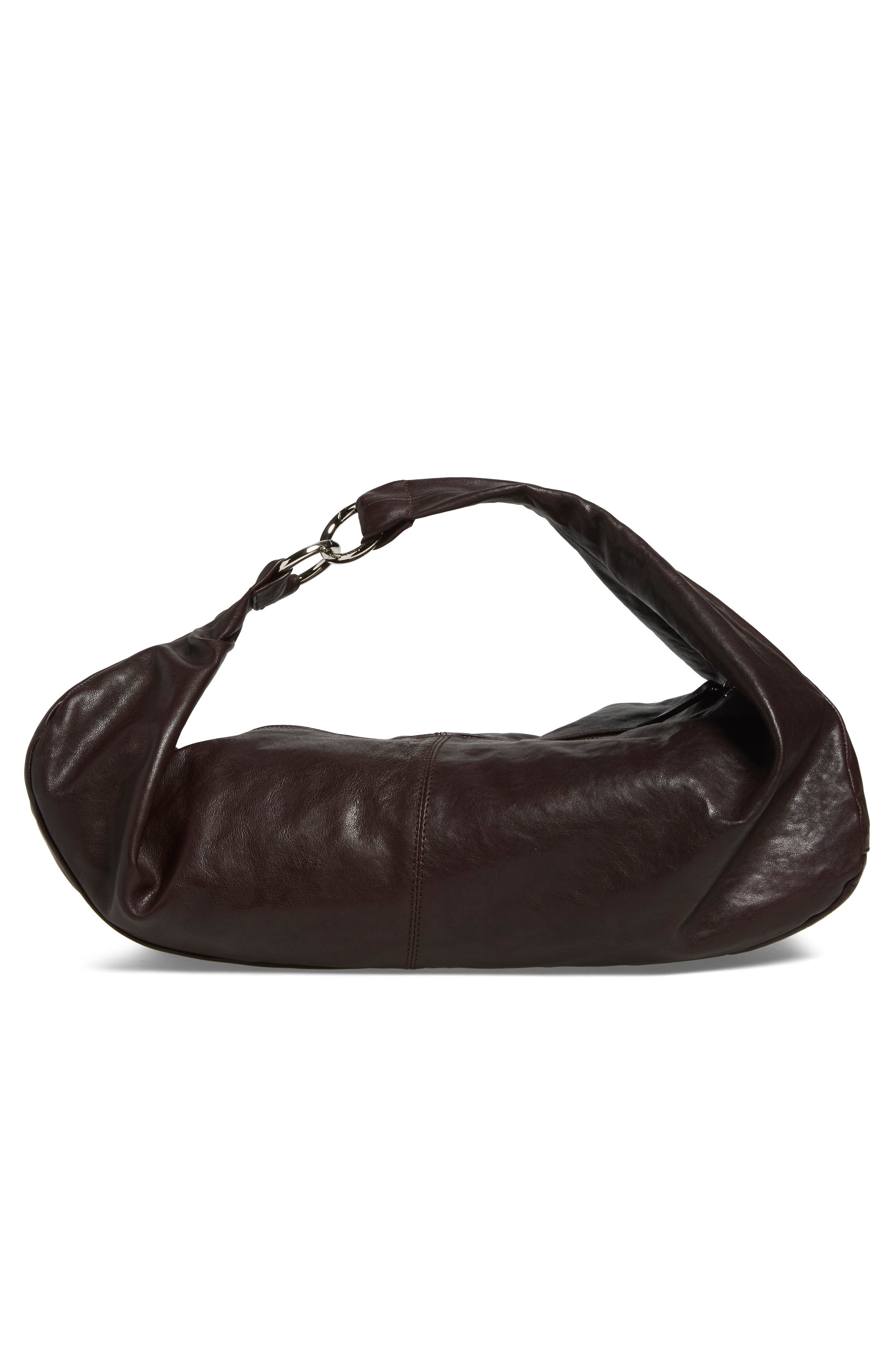 Dry Leather Shoulder Bag, Alternate, color, BROWN