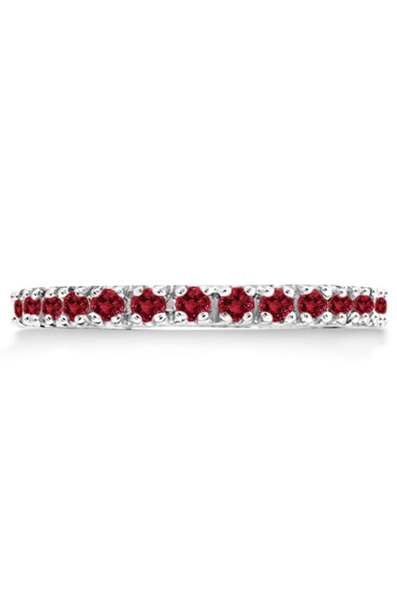 Ruby Stackable Ring Guard Band 14K, Alternate, color, 0.37ct/White Gold