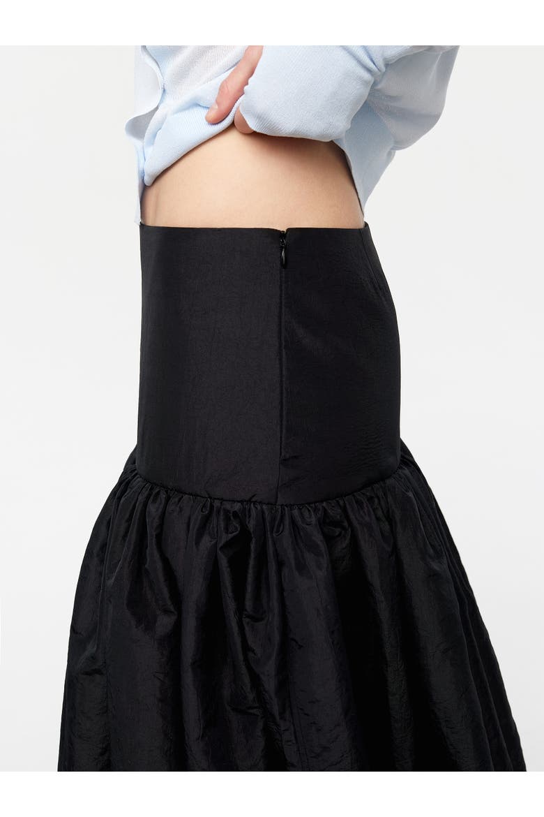 Maxi Evening Taffeta Skirt, Alternate, color, Black