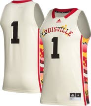 adidas Men's adidas #1 Khaki Louisville Cardinals Honoring Black Excellence Basketball Jersey