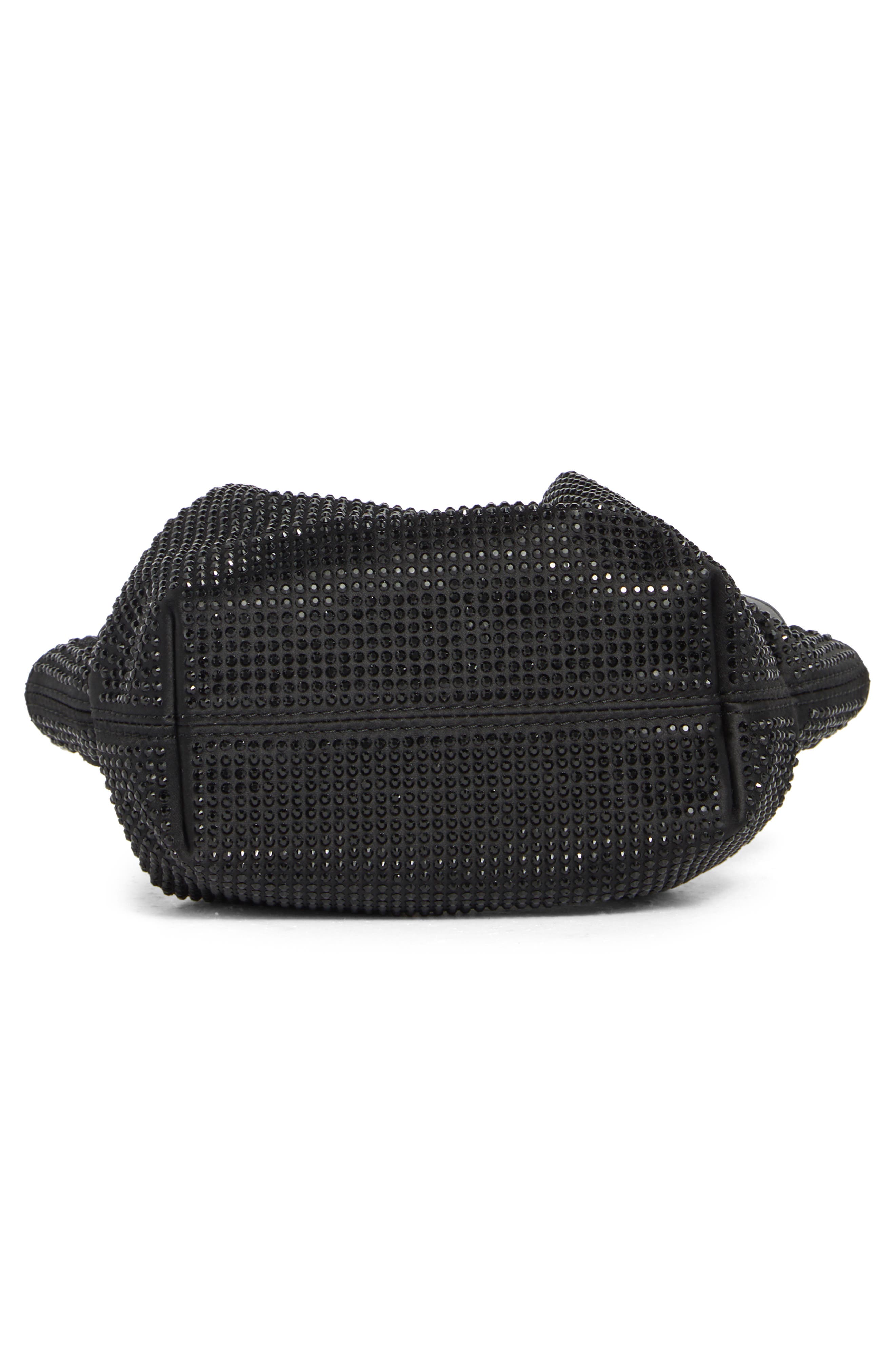 Mini Hana Crystal Tote Bag, Alternate, color, BLACK