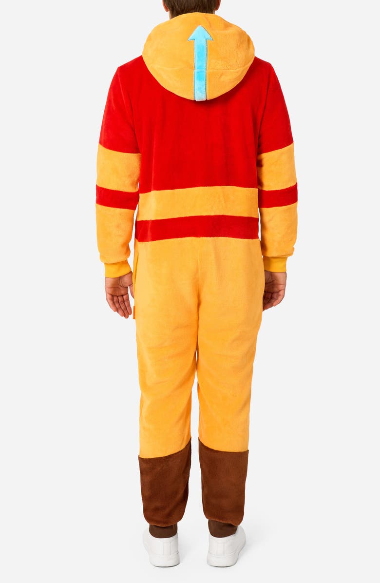 OppoSuits Aang Avatar<sup>®</sup> Long Sleeve Hooded Fleece Jumpsuit, Alternate, color, Yellow