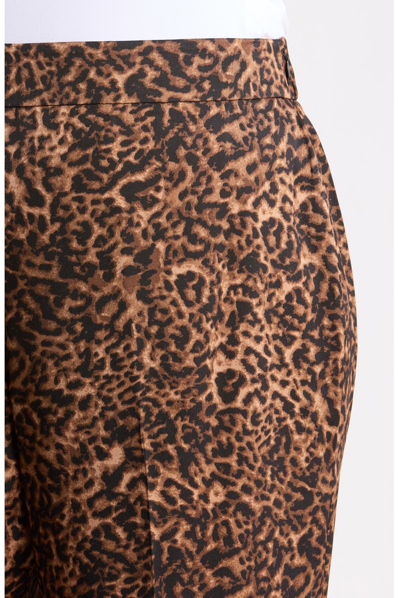 Leopard Print Wide Leg Pants, Alternate, color, WALNUT BLACK LEOPARD