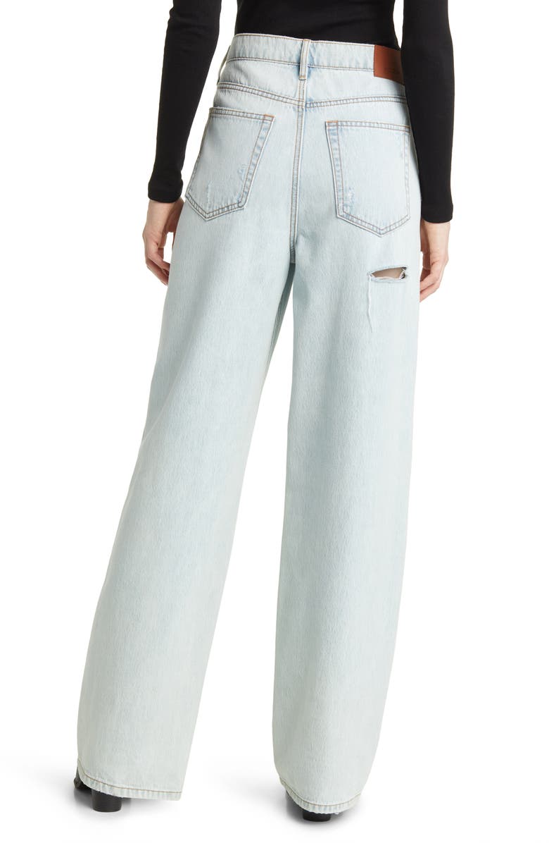 HIDDEN JEANS Baggy Ripped Wide Leg Jeans, Alternate, color,