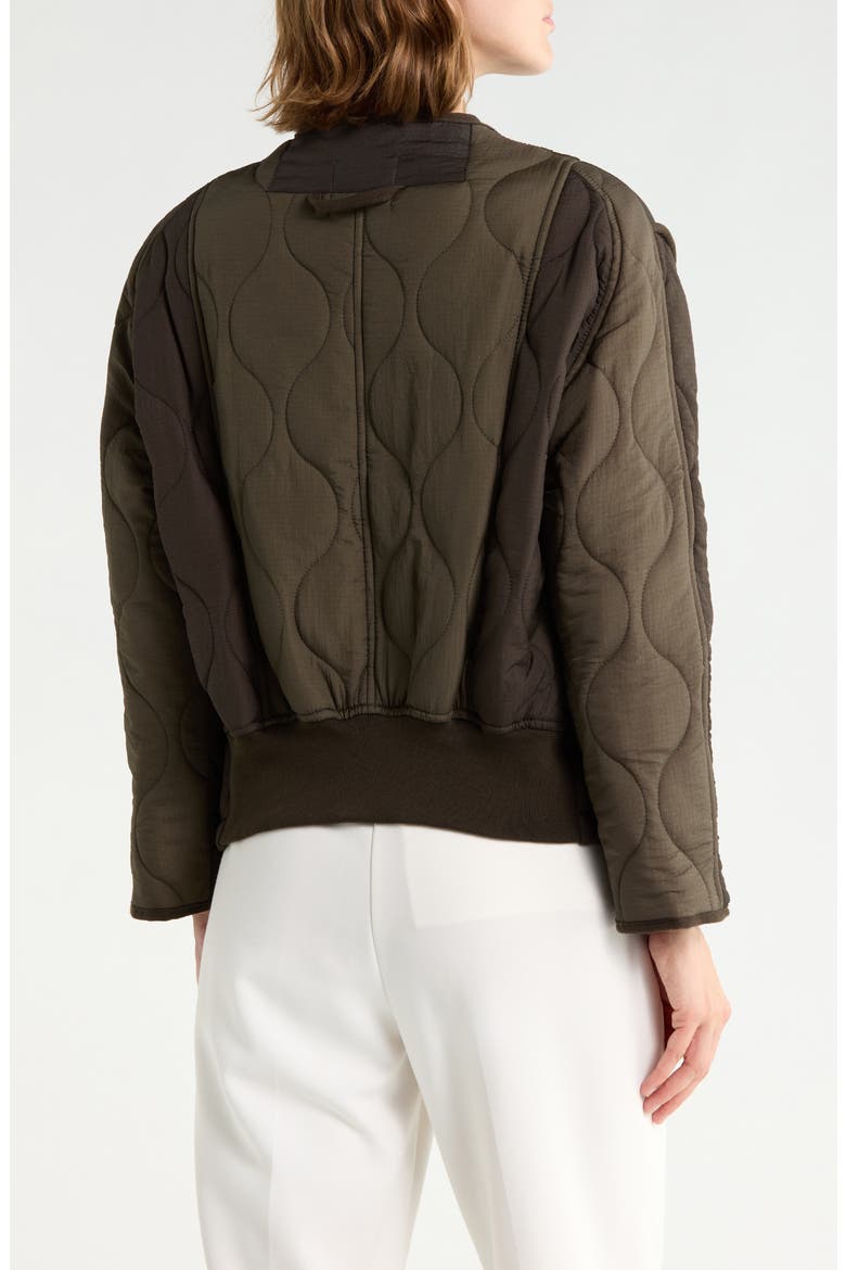 Quilted Jacket, Alternate, color, PINE GREEN / DK OLIVE