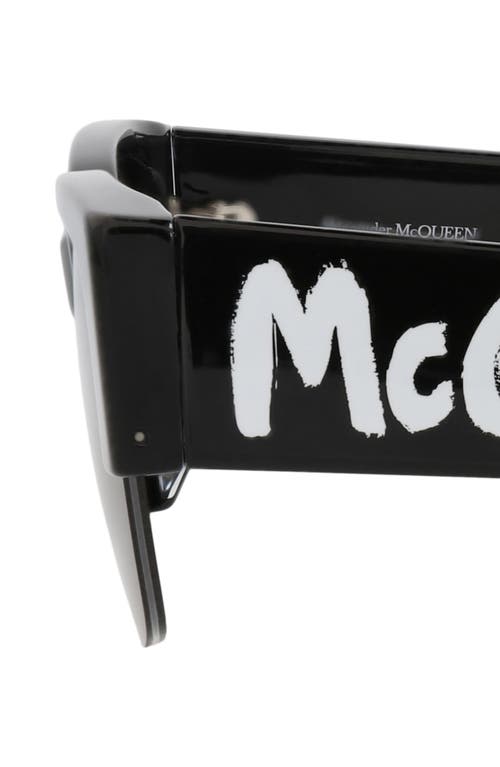 Alexander Mcqueen Mcqueen 54mm Half Rim Sunglasses In Gray