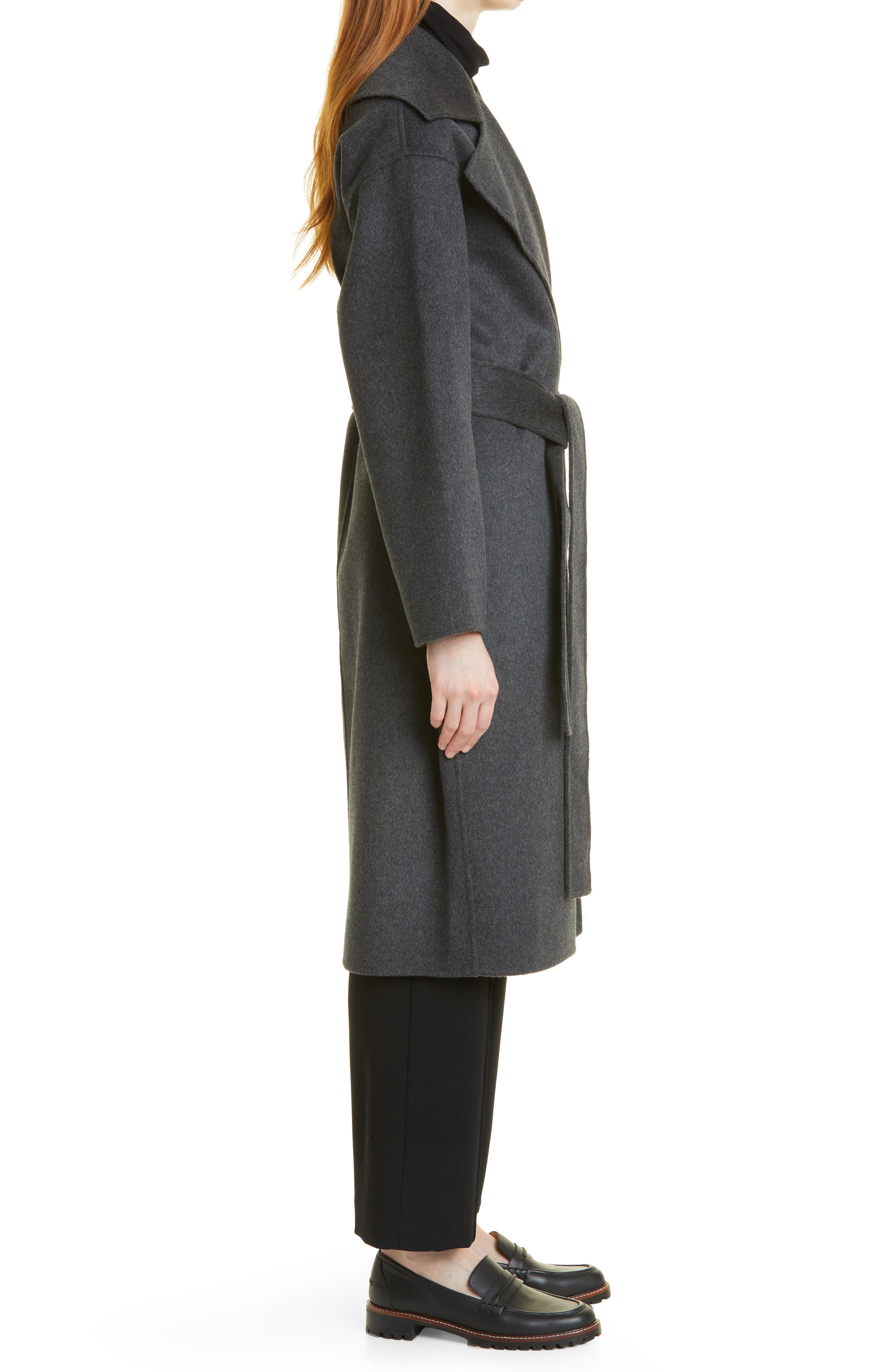 Nordstrom Signature Waterfall Lapel Double Face Wool & Cashmere Coat ...