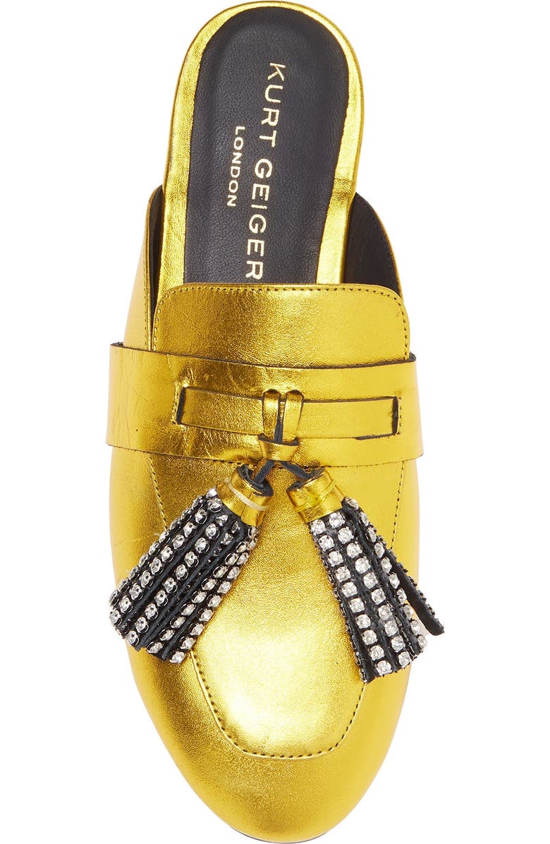 Kurt Geiger Kaiser Crystal Tassel Loafer Mule, Alternate, color,