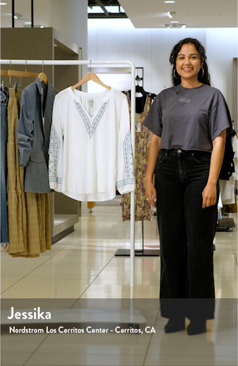 Solstice Embroidered Cotton Blouse, sales video thumbnail