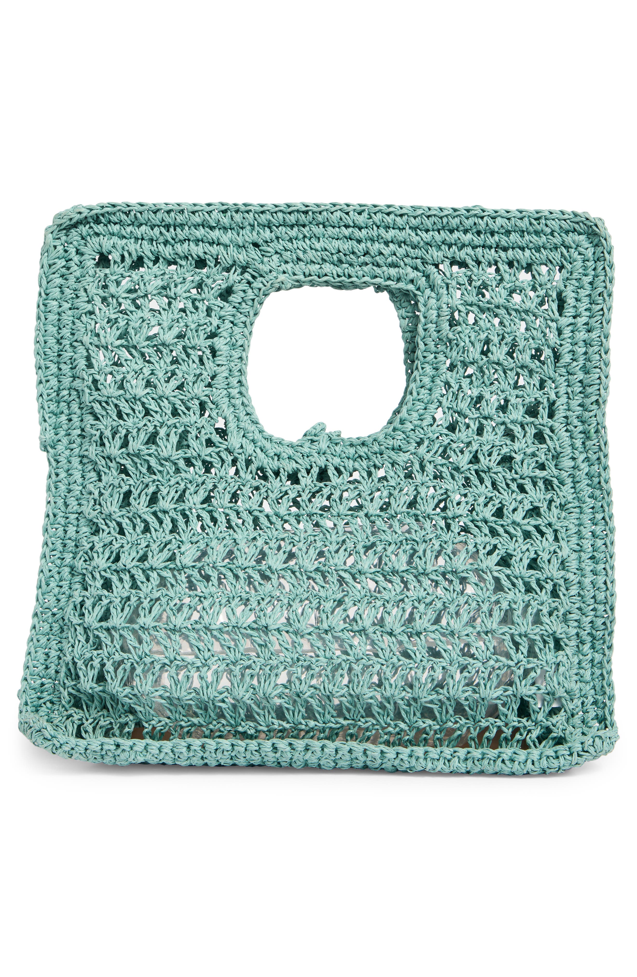 Cutout Handle Square Handbag, Alternate, color, BLUE