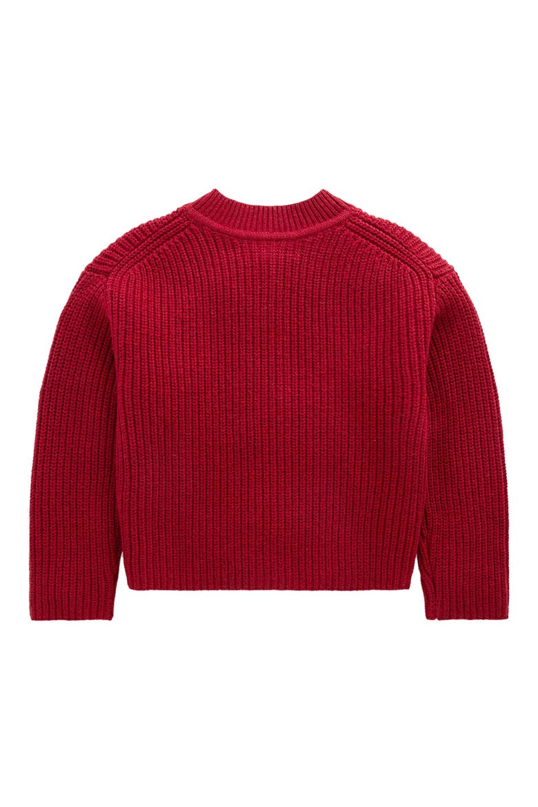 Kids' Chunky Everyday Cardigan, Alternate, color, RED MARL