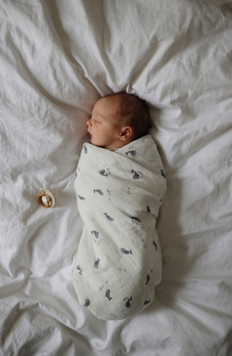 Mushie Muslin Swaddle Blanket, Alternate, color, 