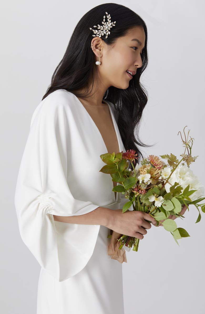 Brides & Hairpins Isadora Crystal Hair Clip, Alternate, color, Gold