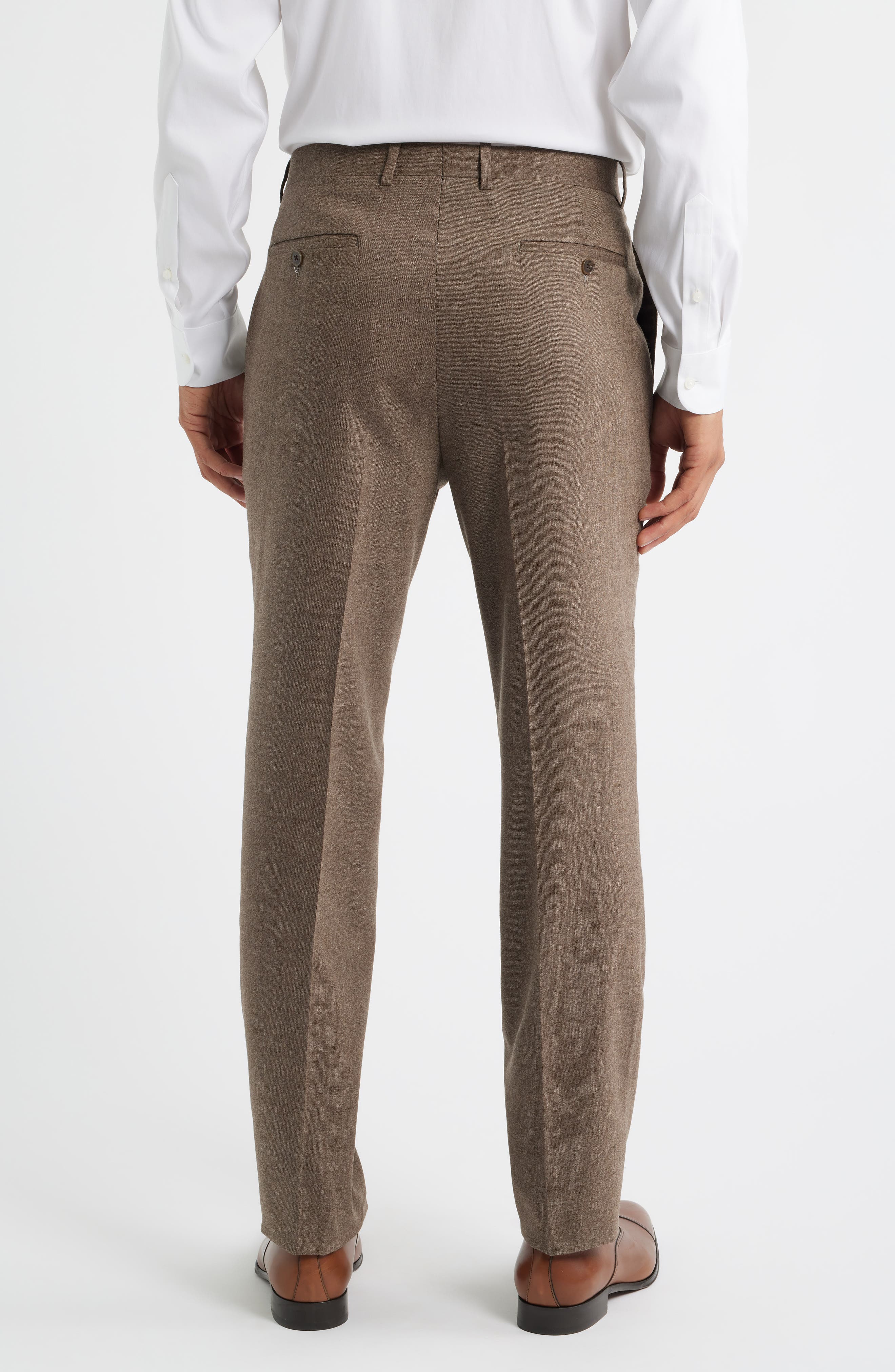 Harker Flat Front Stretch Wool & Cashmere Dress Pants - image 4