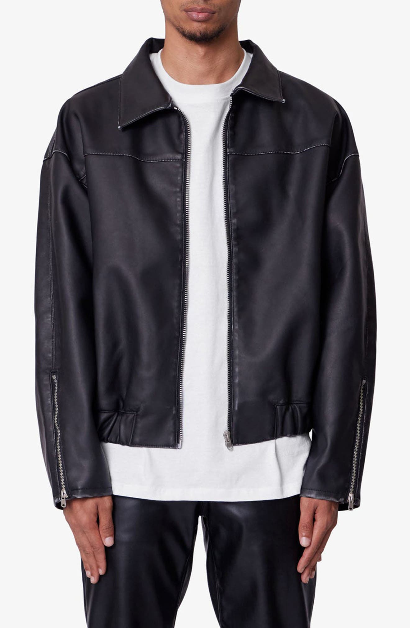 Faux Leather Moto Jacket