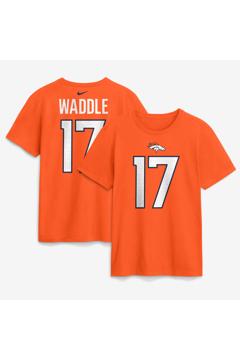 Men's Nike Jaylen Waddle Orange Denver Broncos Name & Number T-Shirt, Main, color, Orange