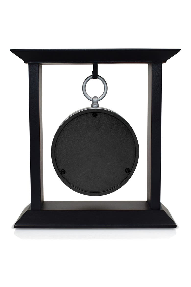MDF and Metal Mantel Clock, Alternate, color, BLACK