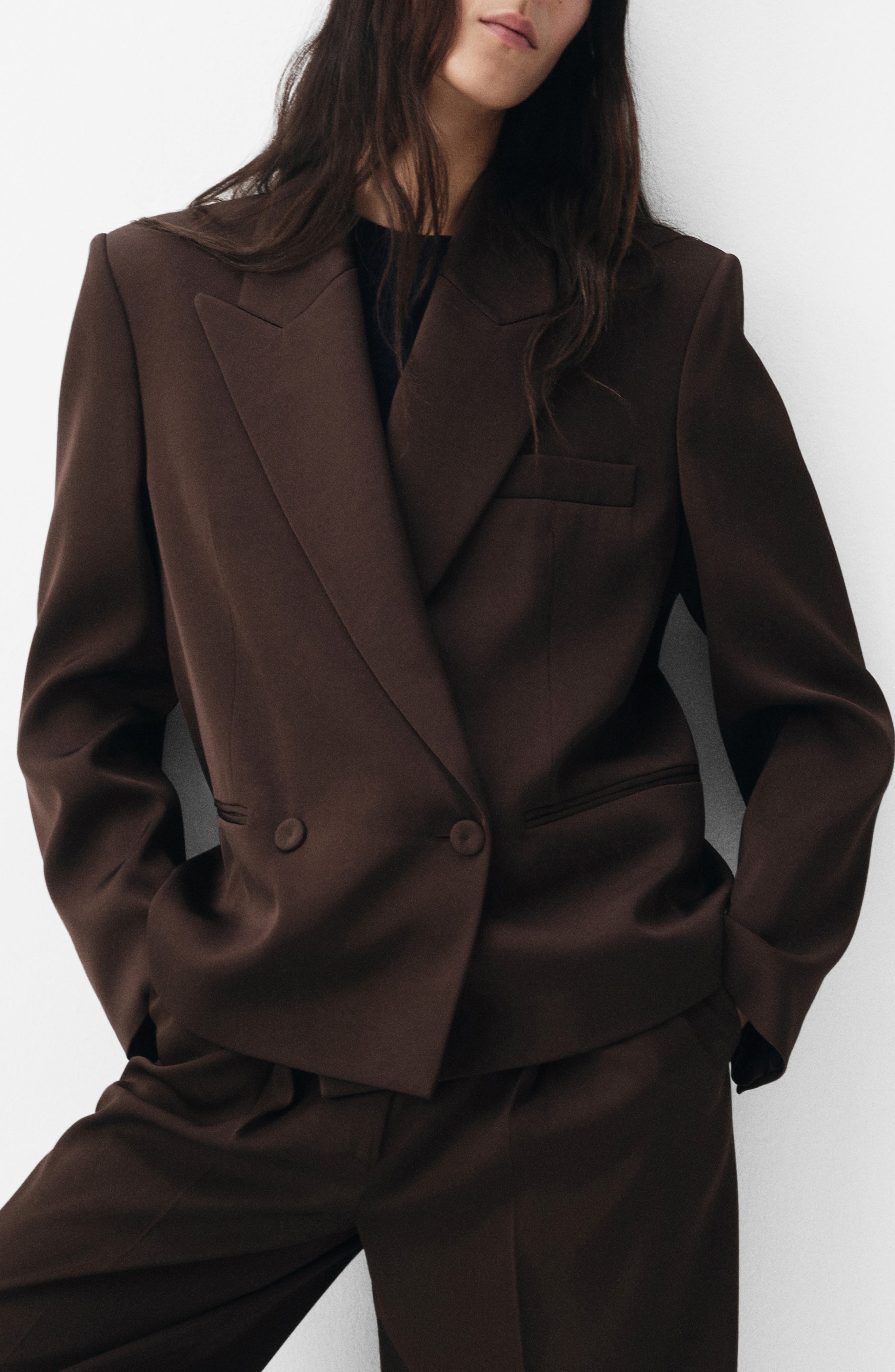 MANGO Selection Double Breasted Suit Blazer