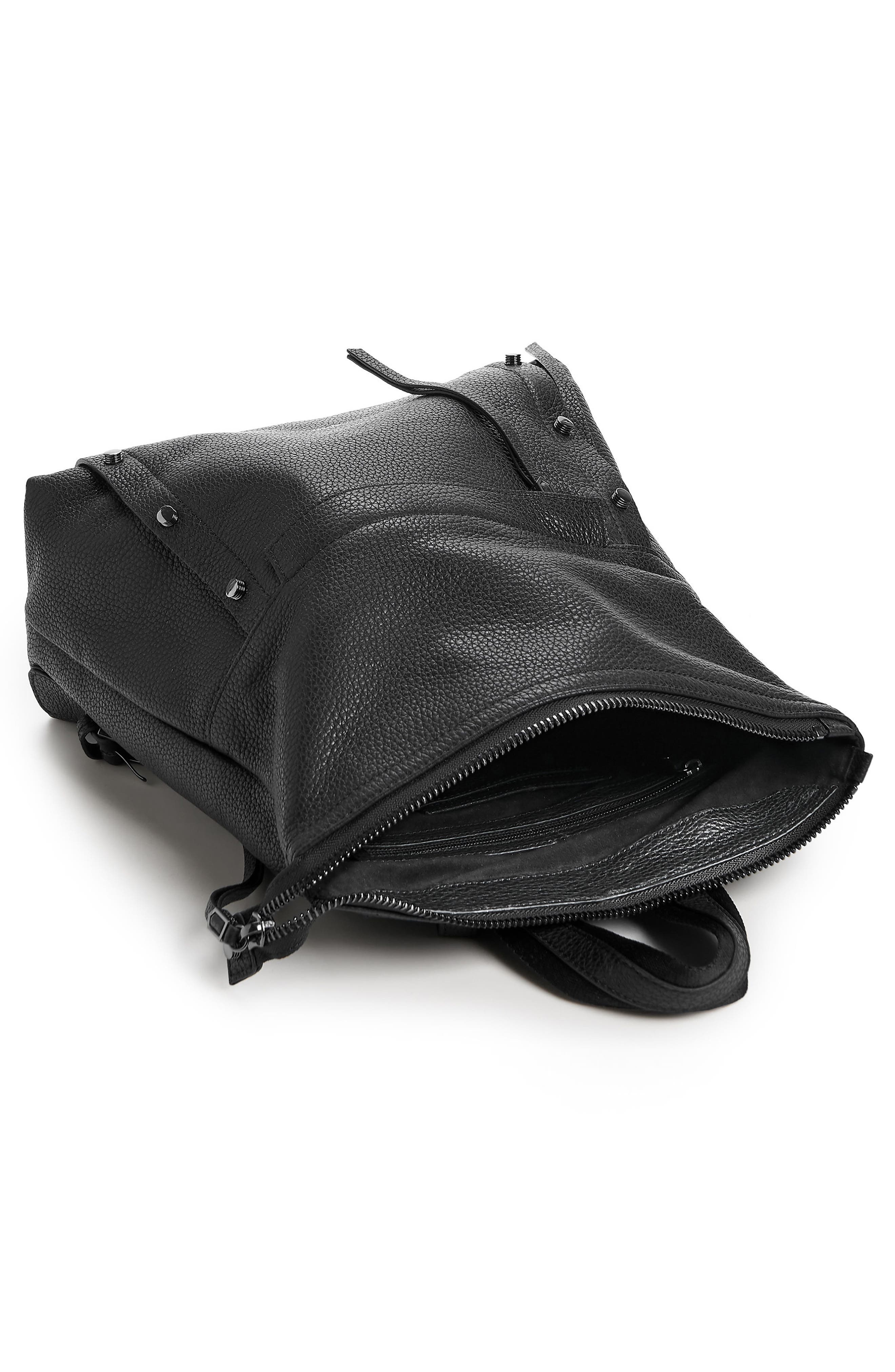 Noho Leather Backpack, Alternate, color, BLACK