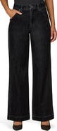 Wit & Wisdom Skyrise V-Yoke High Waist Velvet Denim Wide Leg Jeans