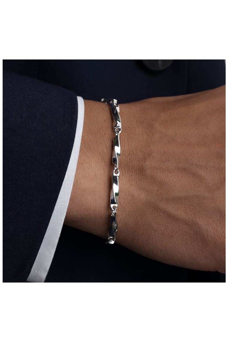 Twisted Link Bracelet, Alternate, color, SILVER