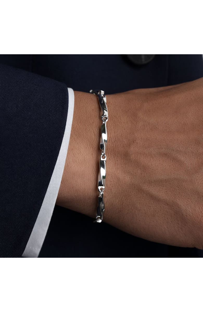 REBL Twisted Link Bracelet, Alternate, color, Silver