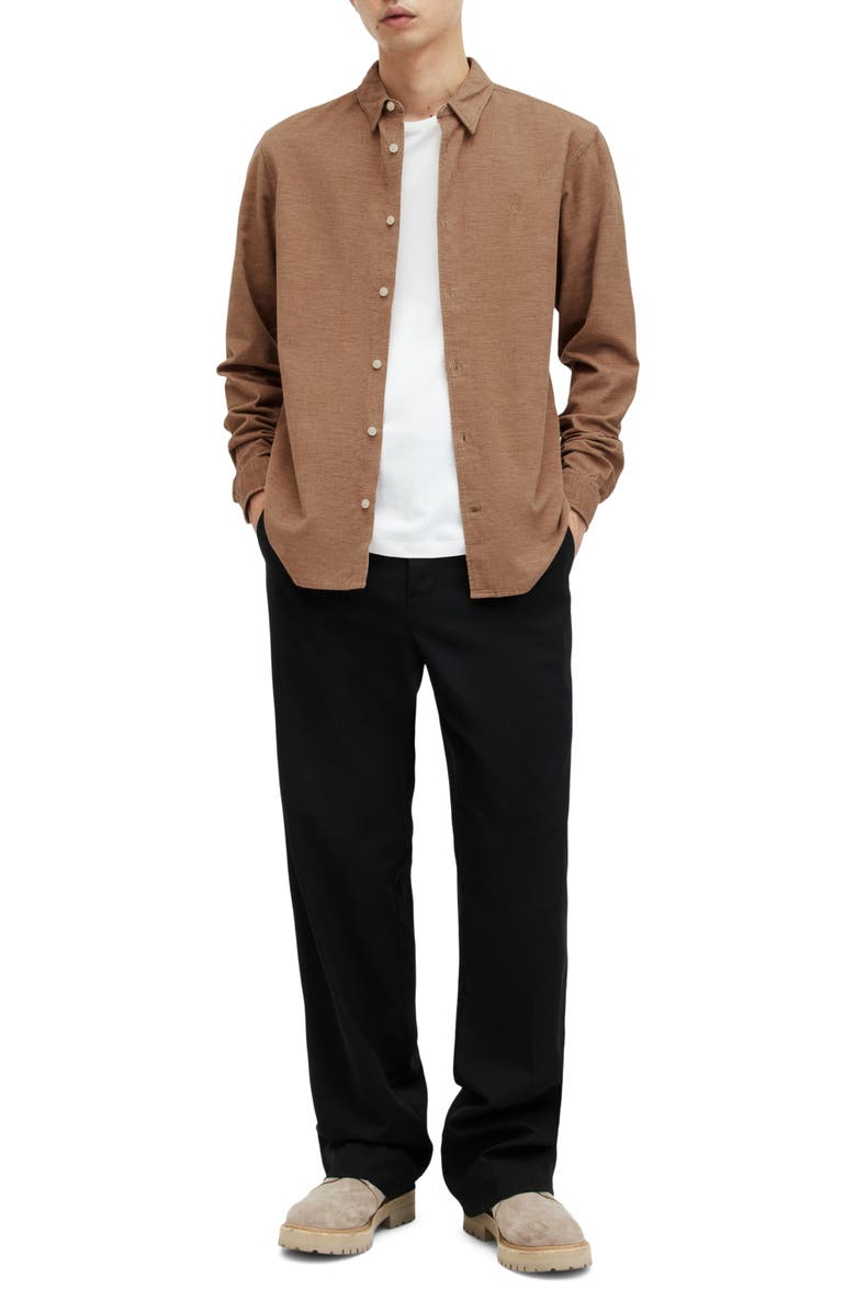 AllSaints Lorella Cotton Button-Up Shirt, Alternate, color,