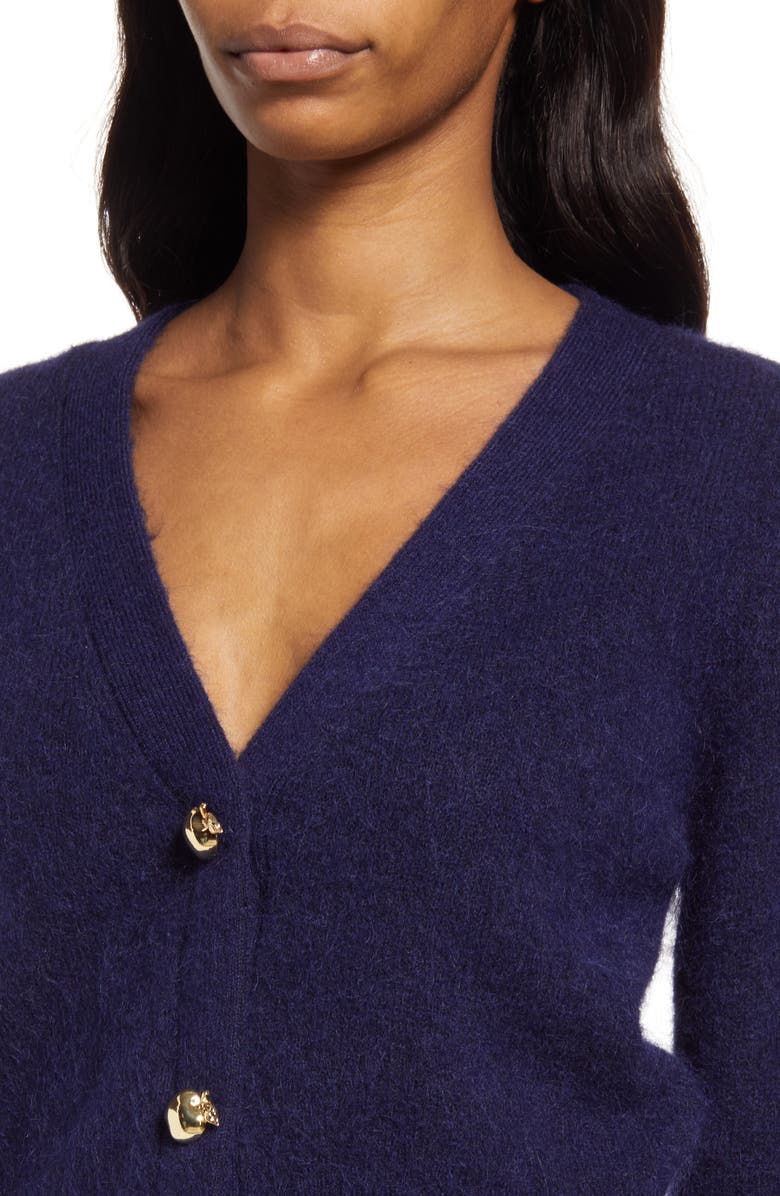 & Other Stories Golden Button V-Neck Cardigan, Alternate, color,