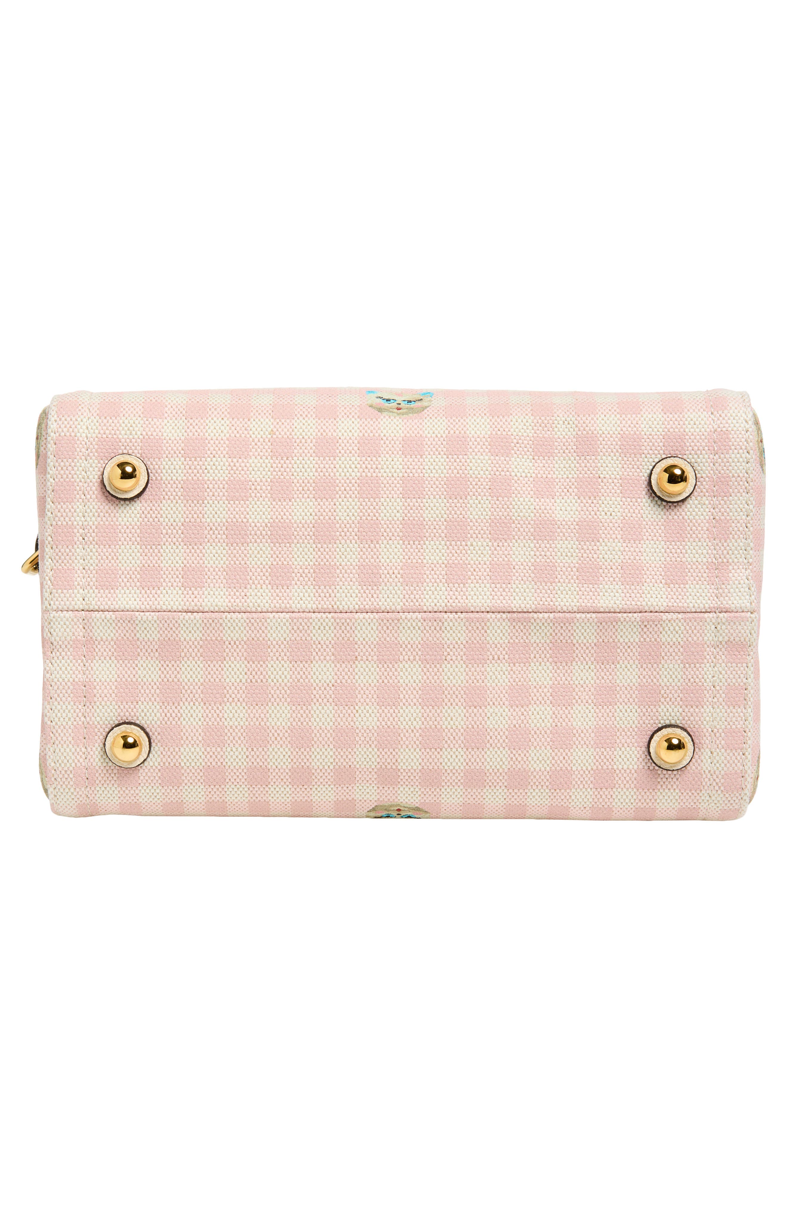 Valentino Garavani Small Antibes Gingham Canvas Tote, Alternate, color, Ivory/ Multi