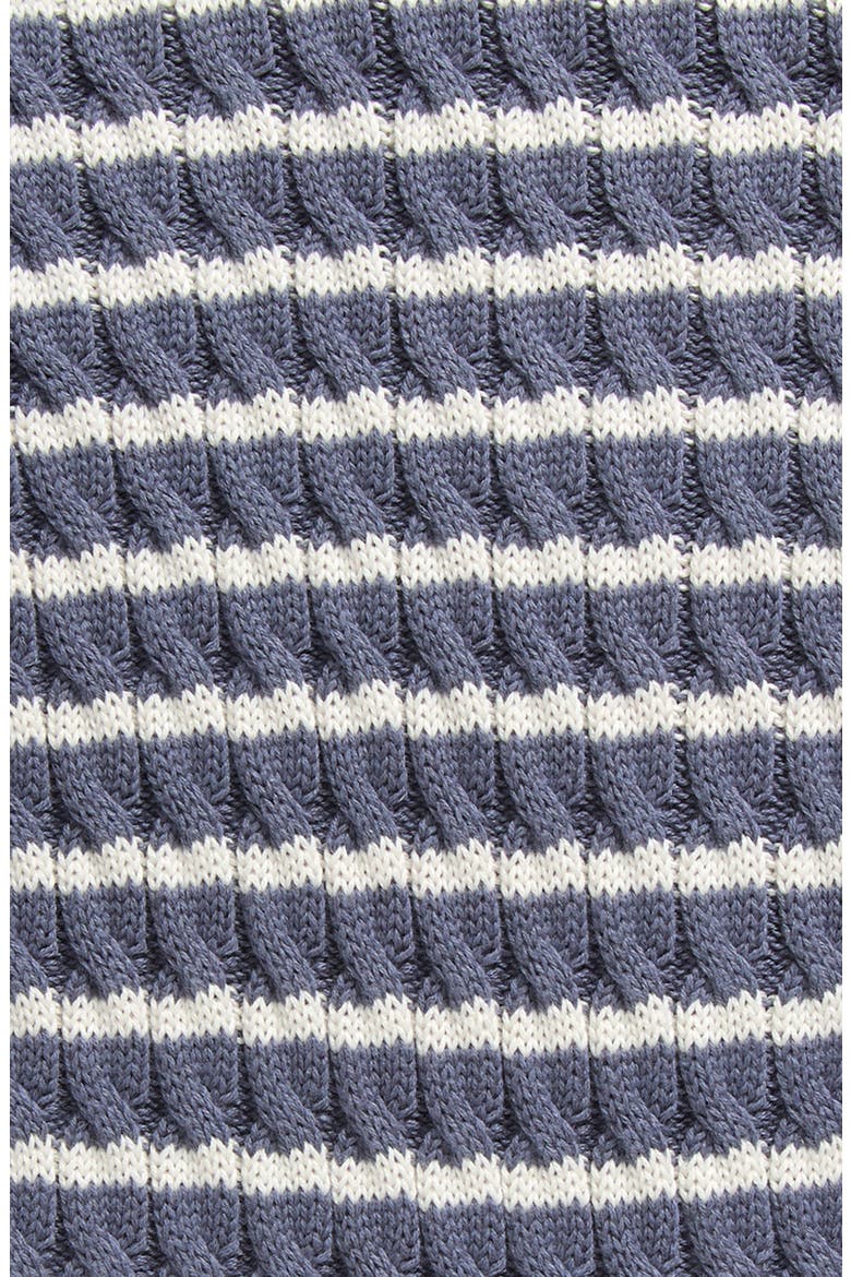 Cable Sweater Romper, Alternate, color, GREY FOLKSTONE- BLUE