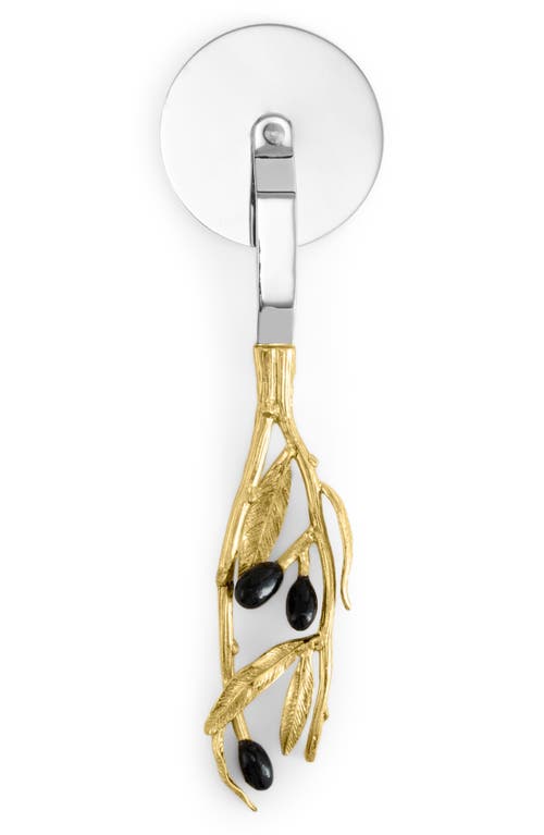 Michael Aram Olive Branch Pizza Cutter In Multi