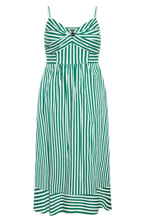 City Chic Zaya Stripe Sleeveless Midi Dress