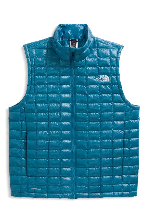 The North Face Thermoball Windproof Water Repellent Packable Quilted Vest In Blue