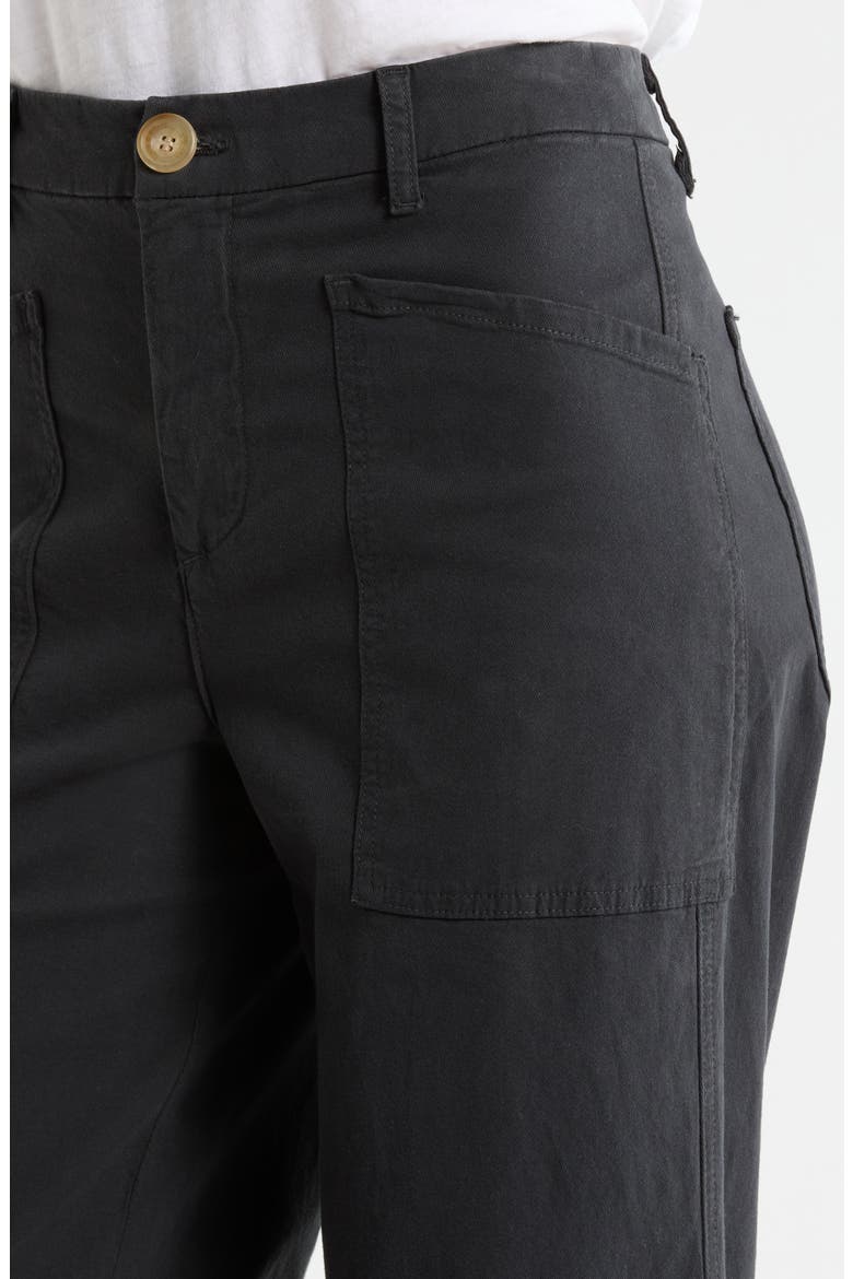 Wrap Pocket Stretch Cotton Pants, Alternate, color, WASHED BLACK