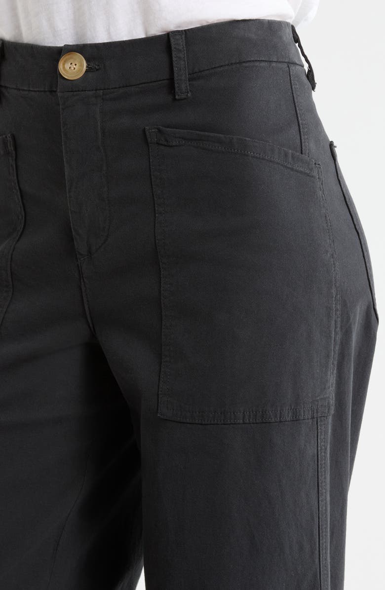 Frank & Eileen Limerick Pocket Wide Leg Pants, Alternate, color, Washed Black