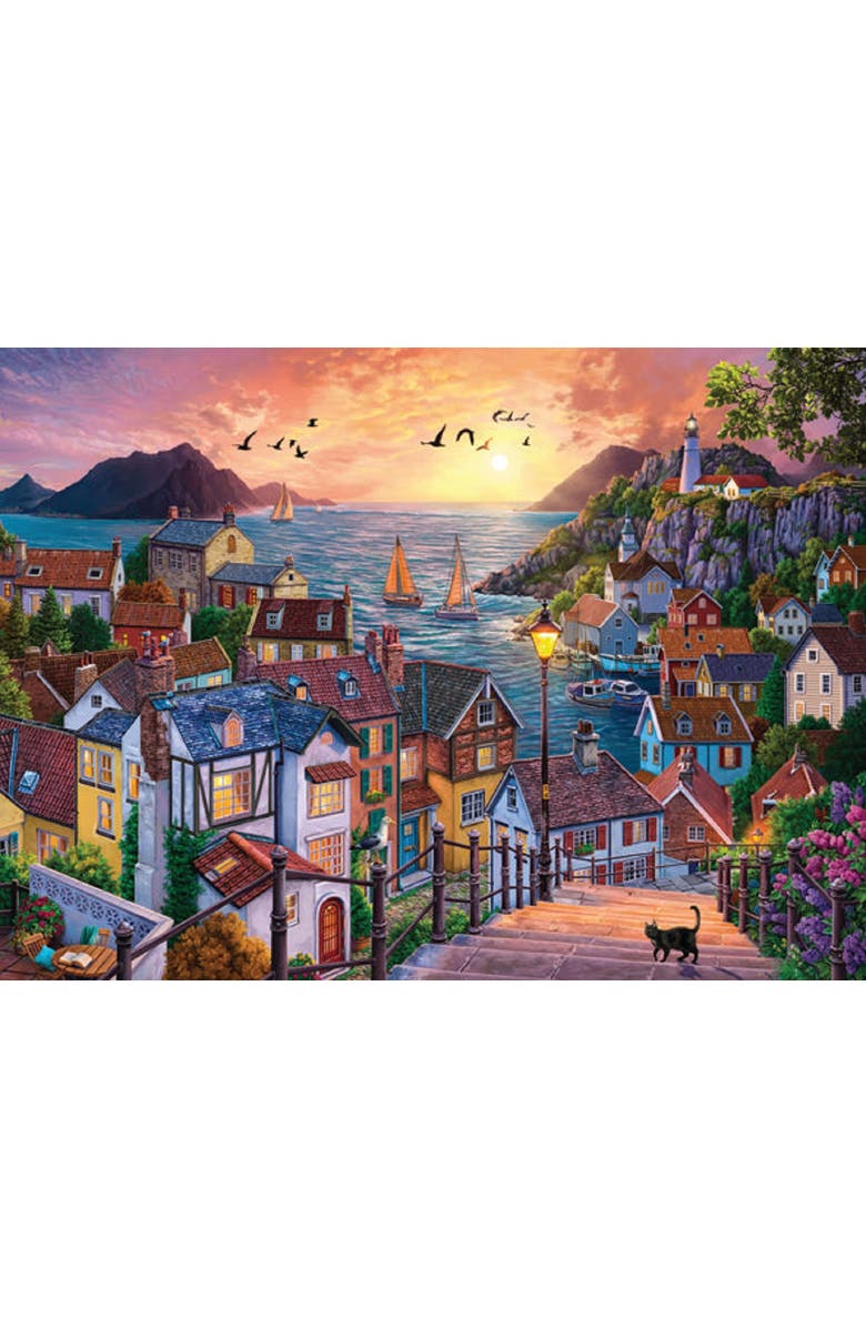 Anatolian Coastal Town At Sunset 1000 piece Jigsaw Puzzle for Adults, Alternate, color, Multicolor