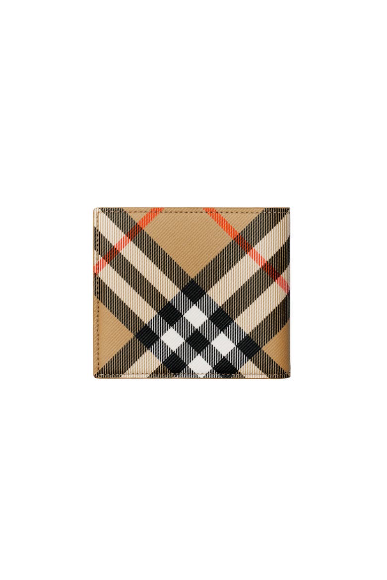 Check Bifold Wallet, Alternate, color, Sand beige
